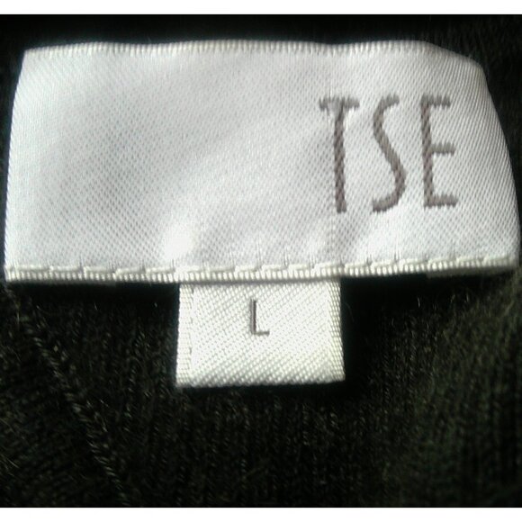 TSE Gray Taupe V-Neck Heavy Cashmere Tie in Back Sweater Dress L - Picture 11 of 12